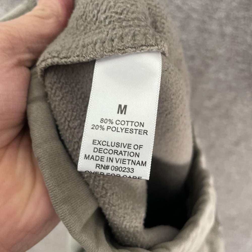 Fear Of God Essentials Pants Mens Medium Beige Fleece Sweatpants Joggers Logo - Picture 10 of 11